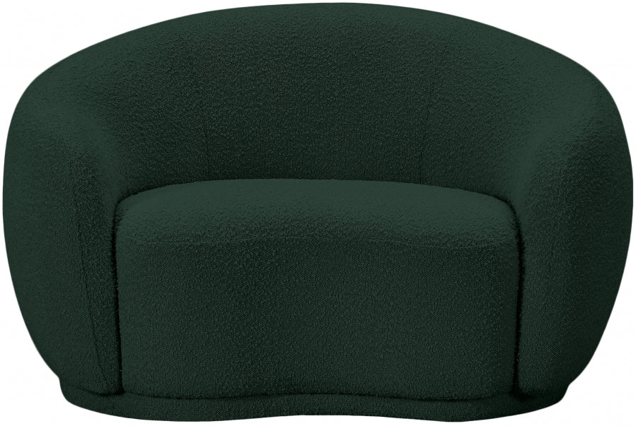 Hyde Green Boucle Fabric Chair from Meridian - Luna Furniture