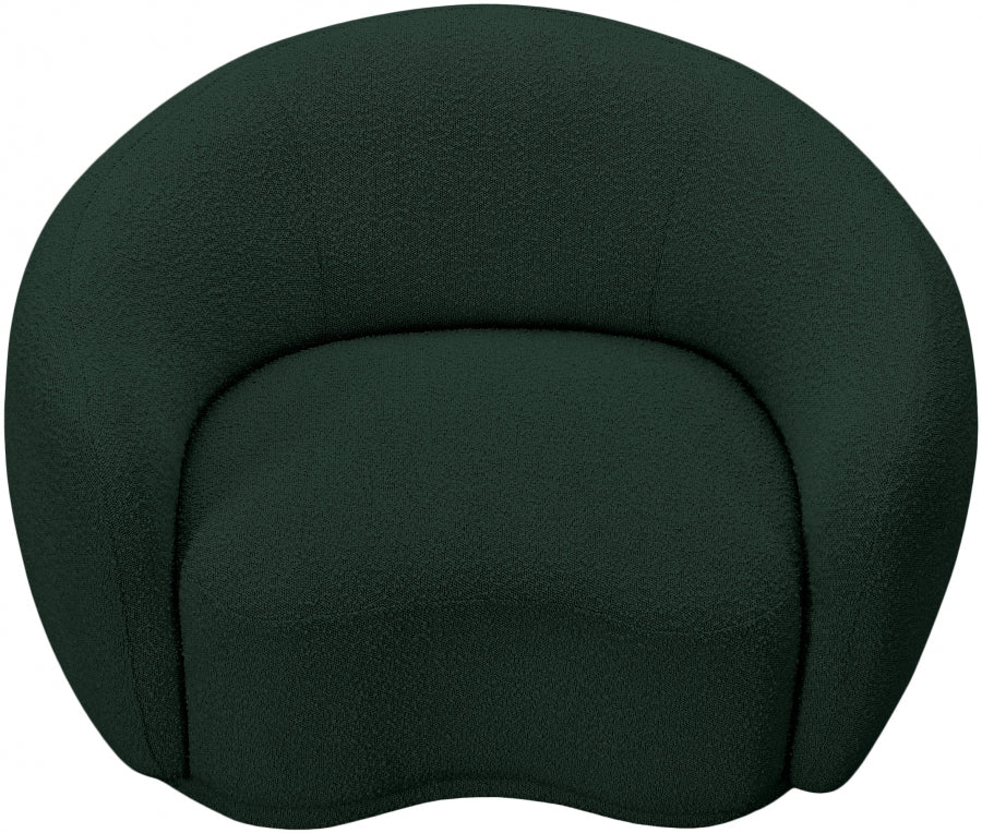 Hyde Green Boucle Fabric Chair from Meridian - Luna Furniture