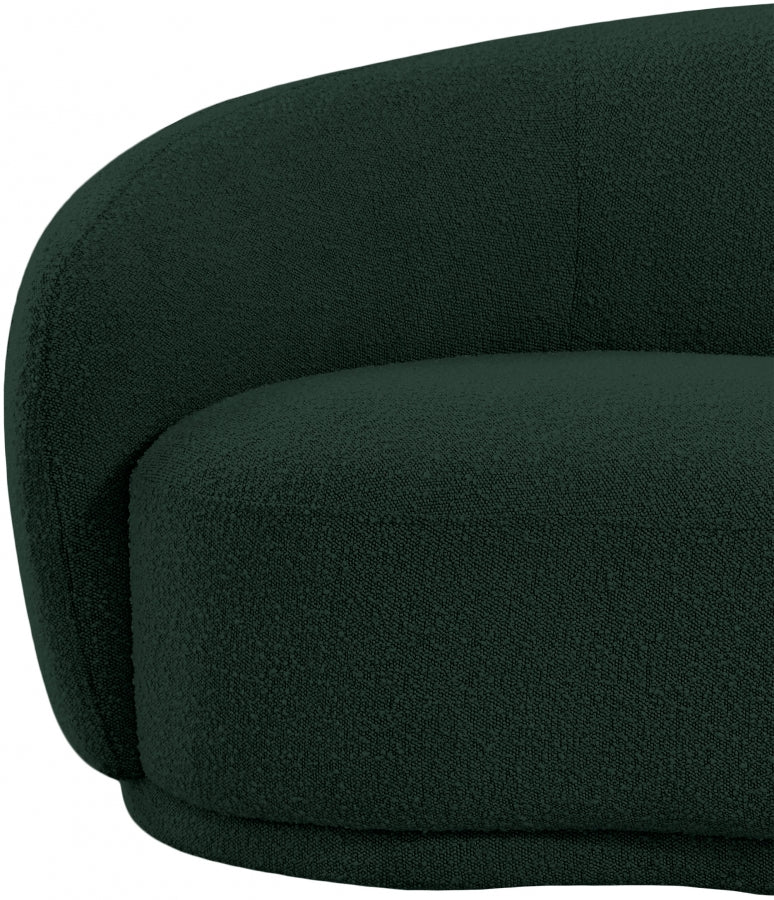 Hyde Green Boucle Fabric Chair from Meridian - Luna Furniture