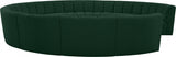 Infinity Green Boucle Fabric 11pc. Sectional from Meridian - Luna Furniture