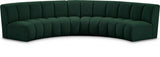 Infinity Green Boucle Fabric 4-Piece Sectional from Meridian - Luna Furniture