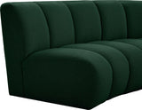 Infinity Green Boucle Fabric 4-Piece Sectional from Meridian - Luna Furniture