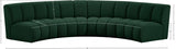 Infinity Green Boucle Fabric 4-Piece Sectional from Meridian - Luna Furniture