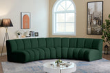 Infinity Green Boucle Fabric 4-Piece Sectional from Meridian - Luna Furniture