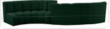 Infinity Green Boucle Fabric 4-Piece Sectional from Meridian - Luna Furniture