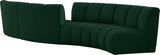 Infinity Green Boucle Fabric 4-Piece Sectional from Meridian - Luna Furniture