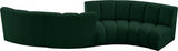 Infinity Green Boucle Fabric 4-Piece Sectional from Meridian - Luna Furniture