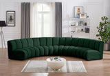 Infinity Green Boucle Fabric 5-Piece Sectional from Meridian - Luna Furniture