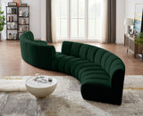 Infinity Green Boucle Fabric 6-Piece Sectional from Meridian - Luna Furniture