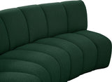 Infinity Green Boucle Fabric 9-Piece Sectional from Meridian - Luna Furniture