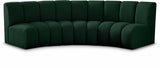 Infinity Green Boucle Fabric Sofa from Meridian - Luna Furniture