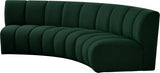 Infinity Green Boucle Fabric Sofa from Meridian - Luna Furniture