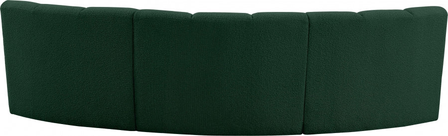 Infinity Green Boucle Fabric Sofa from Meridian - Luna Furniture