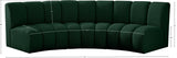 Infinity Green Boucle Fabric Sofa from Meridian - Luna Furniture