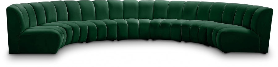 Infinity Green Modular 7-Piece Sectional from Meridian - Luna Furniture