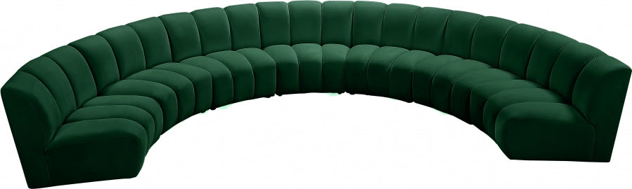 Infinity Green Modular 7-Piece Sectional from Meridian - Luna Furniture