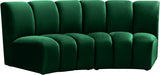 Infinity Green Modular Loveseat from Meridian - Luna Furniture