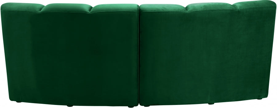 Infinity Green Modular Loveseat from Meridian - Luna Furniture