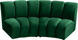 Infinity Green Modular Loveseat from Meridian - Luna Furniture