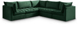 Jacob Green Velvet Modular Sectional from Meridian - Luna Furniture