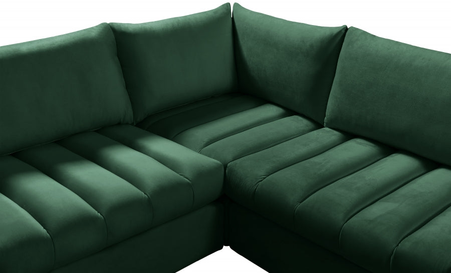 Jacob Green Velvet Modular Sectional from Meridian - Luna Furniture