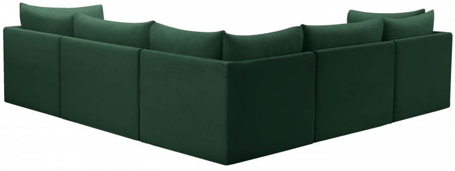 Jacob Green Velvet Modular Sectional from Meridian - Luna Furniture