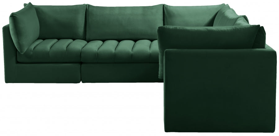 Jacob Green Velvet Modular Sectional from Meridian - Luna Furniture