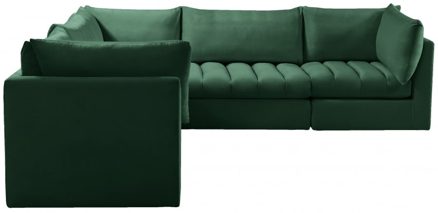 Jacob Green Velvet Modular Sectional from Meridian - Luna Furniture