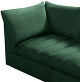 Jacob Green Velvet Modular Sectional from Meridian - Luna Furniture