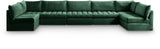 Jacob Green Velvet Modular Sectional from Meridian - Luna Furniture