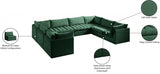 Jacob Green Velvet Modular Sectional from Meridian - Luna Furniture