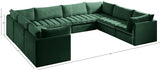 Jacob Green Velvet Modular Sectional from Meridian - Luna Furniture