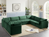 Jacob Green Velvet Modular Sectional from Meridian - Luna Furniture