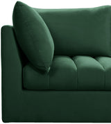 Jacob Green Velvet Modular Sectional from Meridian - Luna Furniture