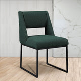 Jayce Green Boucle Fabric Dining Chair, Set of 2 from Meridian - Luna Furniture