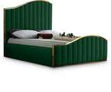 Jolie Green Velvet King Bed from Meridian - Luna Furniture