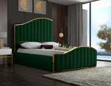 Jolie Green Velvet King Bed from Meridian - Luna Furniture