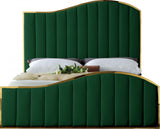 Jolie Green Velvet King Bed from Meridian - Luna Furniture