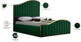 Jolie Green Velvet King Bed from Meridian - Luna Furniture