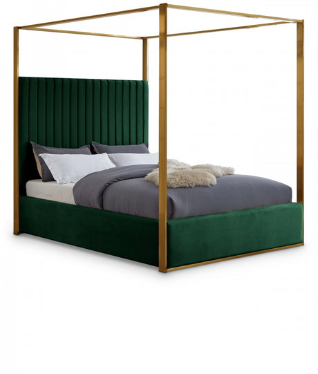 Jones Green Velvet King Bed from Meridian - Luna Furniture