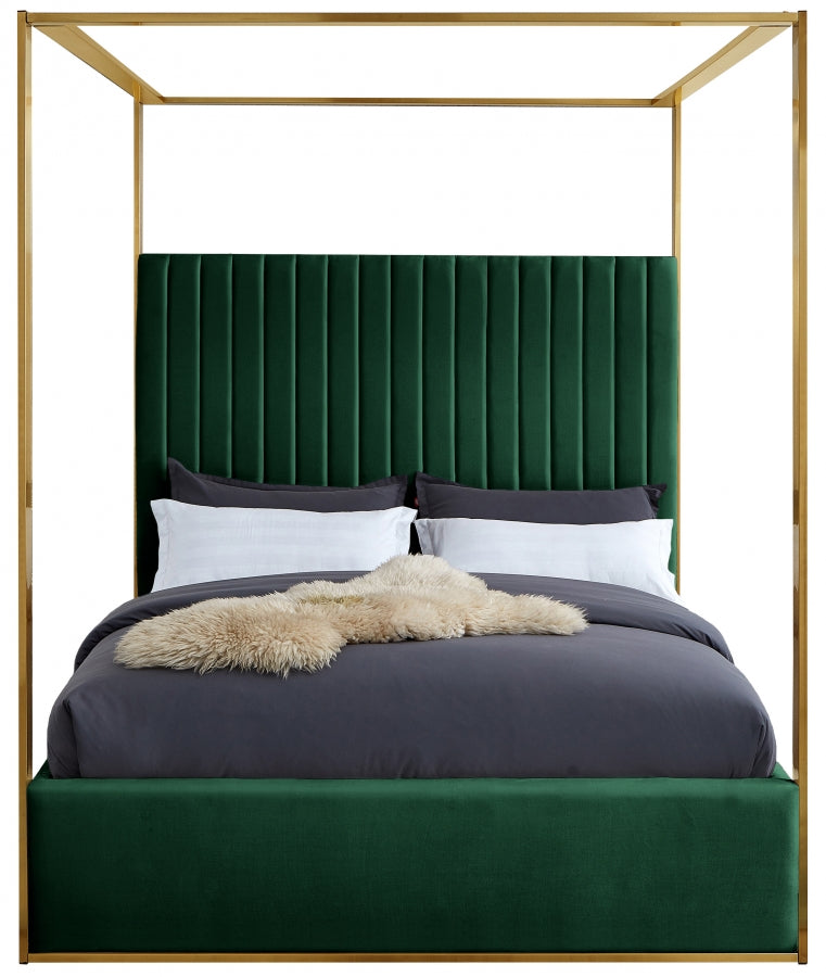 Jones Green Velvet King Bed from Meridian - Luna Furniture