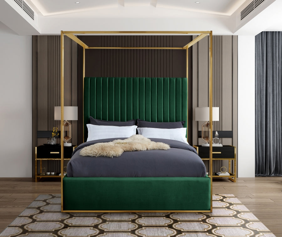 Jones Green Velvet King Bed from Meridian - Luna Furniture