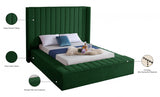 Kiki Green Velvet King Bed from Meridian - Luna Furniture