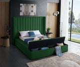 Kiki Green Velvet Queen Bed from Meridian - Luna Furniture