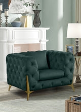 Kingdom Green Velvet Chair from Meridian - Luna Furniture