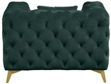 Kingdom Green Velvet Chair from Meridian - Luna Furniture