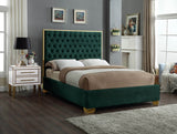 Lana Green Velvet King Bed from Meridian - Luna Furniture