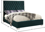 Lexi Green Velvet King Bed from Meridian - Luna Furniture