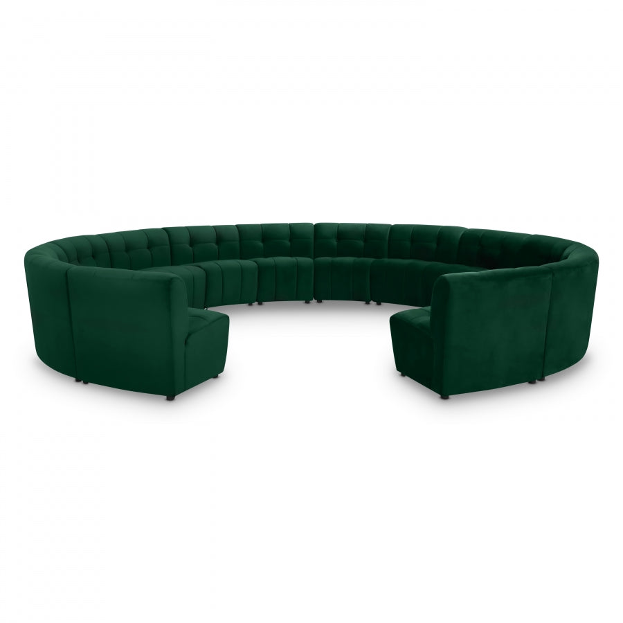 Limitless Green Modular Velvet 14-Piece Sectional from Meridian - Luna Furniture