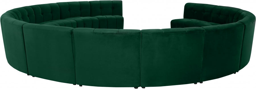 Limitless Green Modular Velvet 14-Piece Sectional from Meridian - Luna Furniture